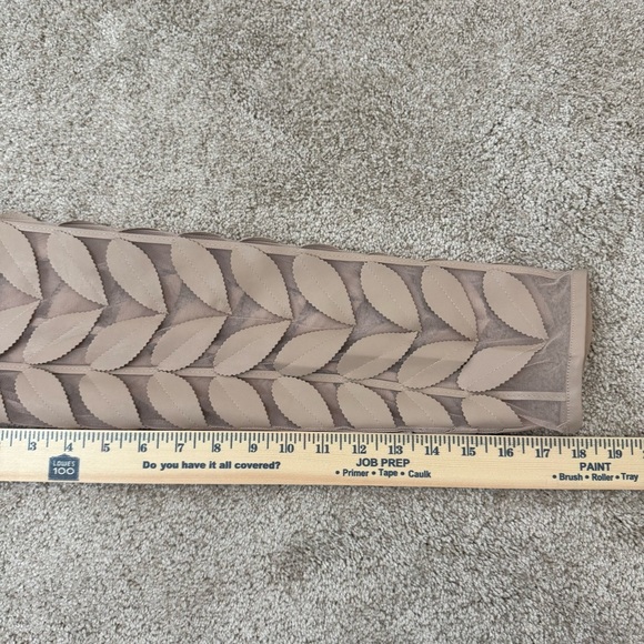 Bagatelle Women's Faux Leather Leaf Mesh Zip-Up Jacket Size X-large Beige‎ Taupe - Picture 13 of 13